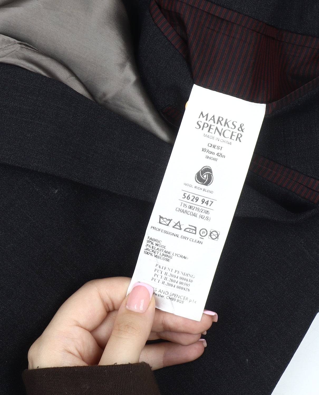 Marks & Spencer Men's Charcoal Blazer 42 Short Jacket