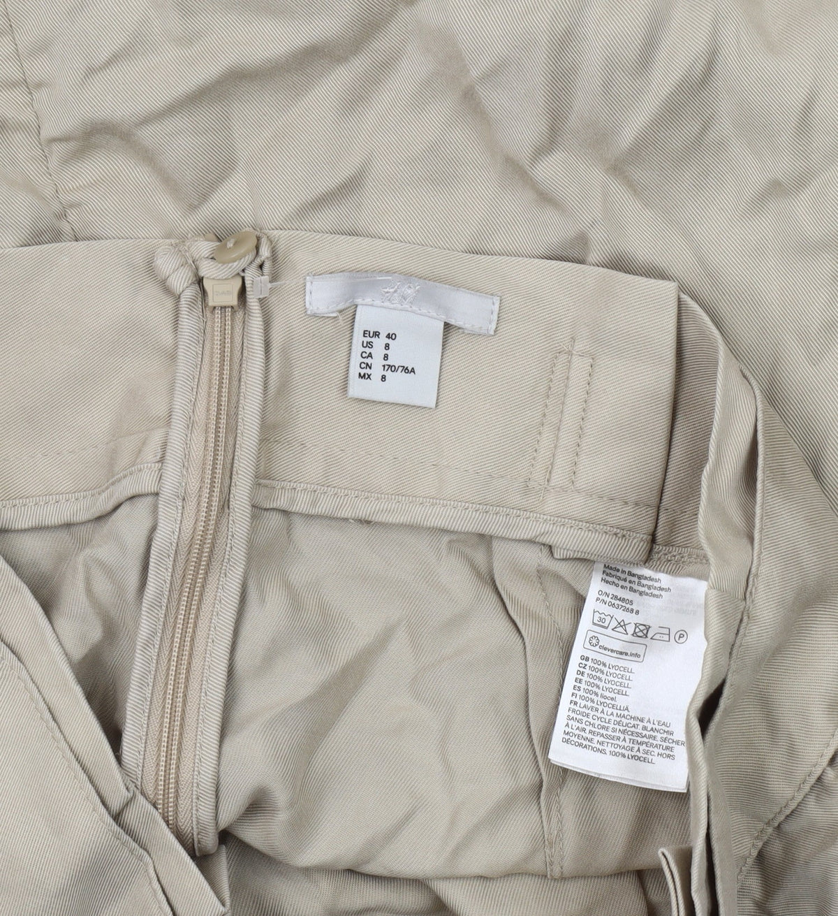 Zara Women's Beige Knee Length Bow Skirt, Size 12