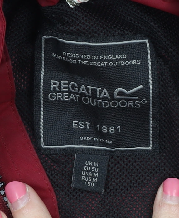 Regatta Men's Red Hooded Windbreaker Jacket M