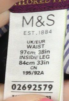 Marks & Spencer Black Corduroy Men's Trousers