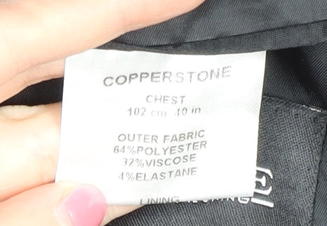 COPPERSTONE Men's Black Blazer, Chest 40, Formal Jacket