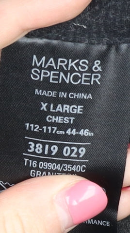 Marks & Spencer Men's Black XL Overcoat