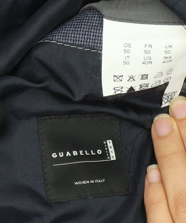Guabello Men's Regular Blue Blazer Jacket 40R