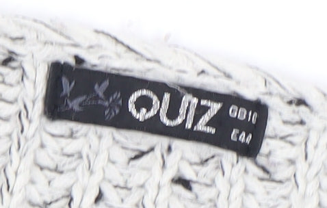 Quiz Women's White Knit Pullover Jumper, Size 16