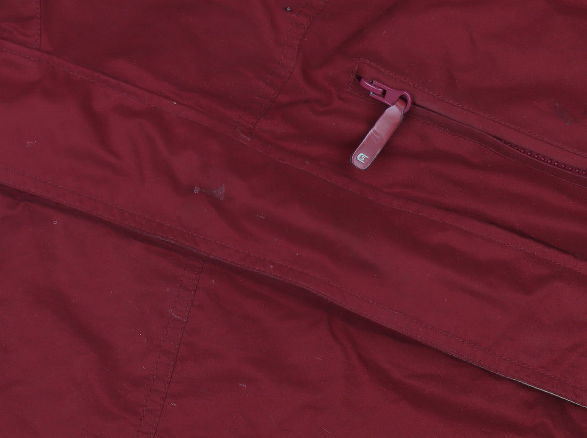 Active Men's Red Parka Jacket, Full Zip, Size Regular