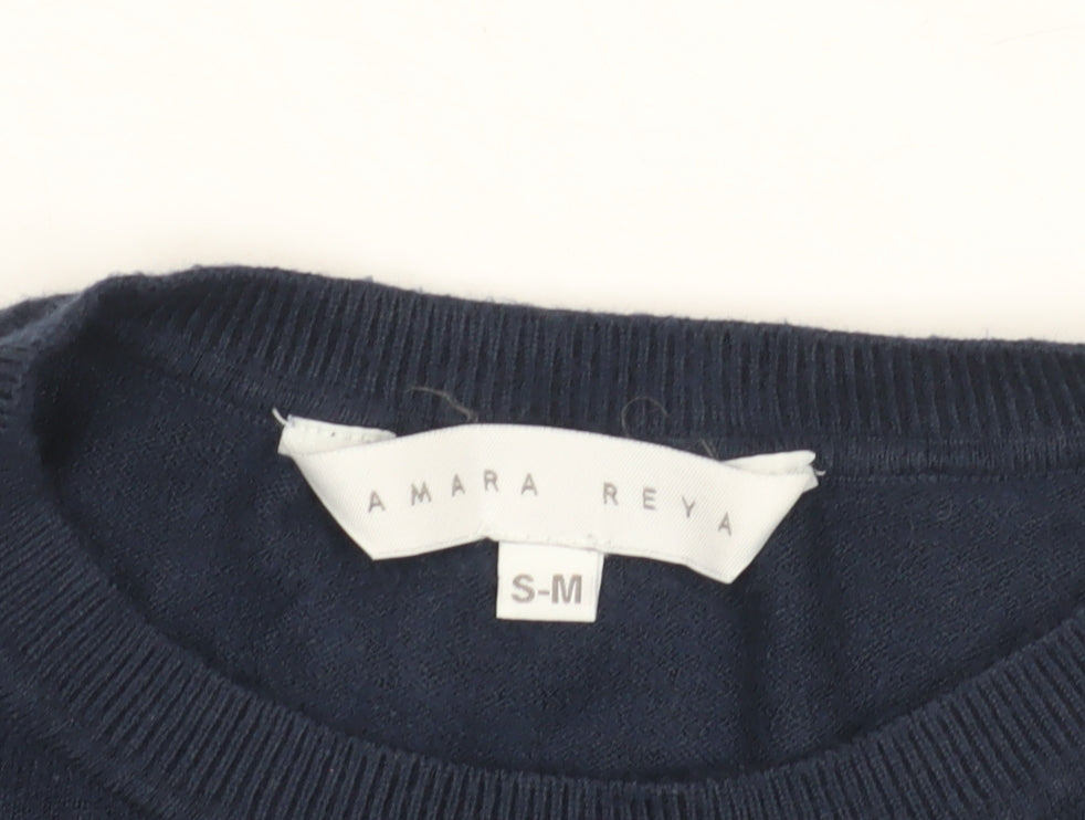 Amara Reya Women's Blue Pullover Jumper S-M