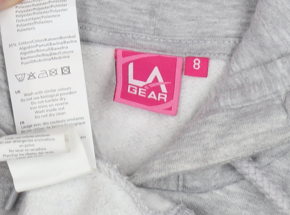 LA Gear Women's Grey Pullover Hoodie Size 8