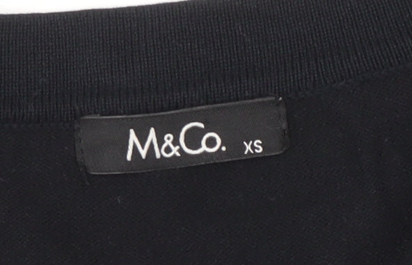 M&Co Women's Black Cardigan XS Open Style