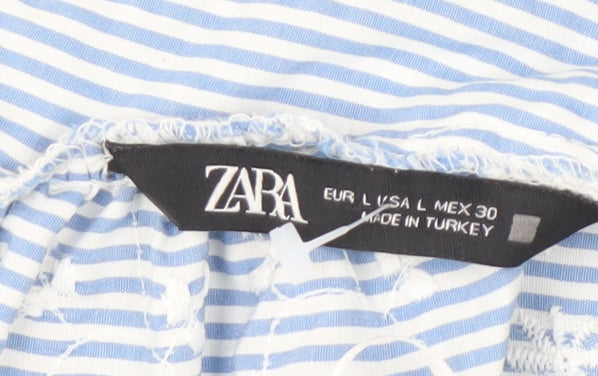 Zara Women's Blue Striped Camisole Tank Top Size 12