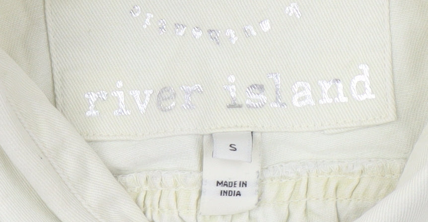 River Island Ivory Women's Embroidered Button-Up Shirt