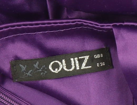 Quiz Women's Purple Party Shift Dress Size 8