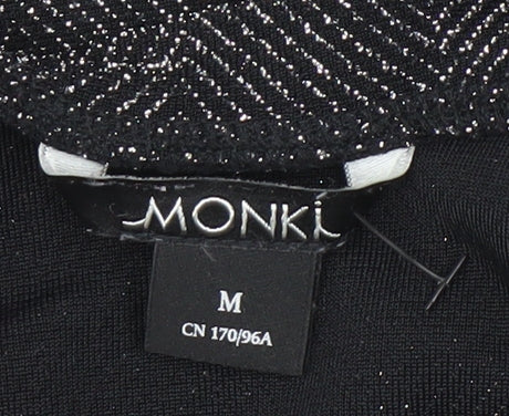 Monki Women's Black Herringbone Dress, Size M
