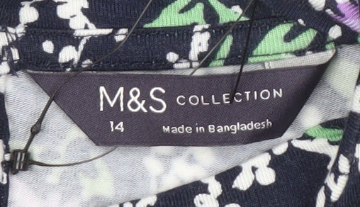 Marks & Spencer Women's Multicoloured Floral Dress Size 14
