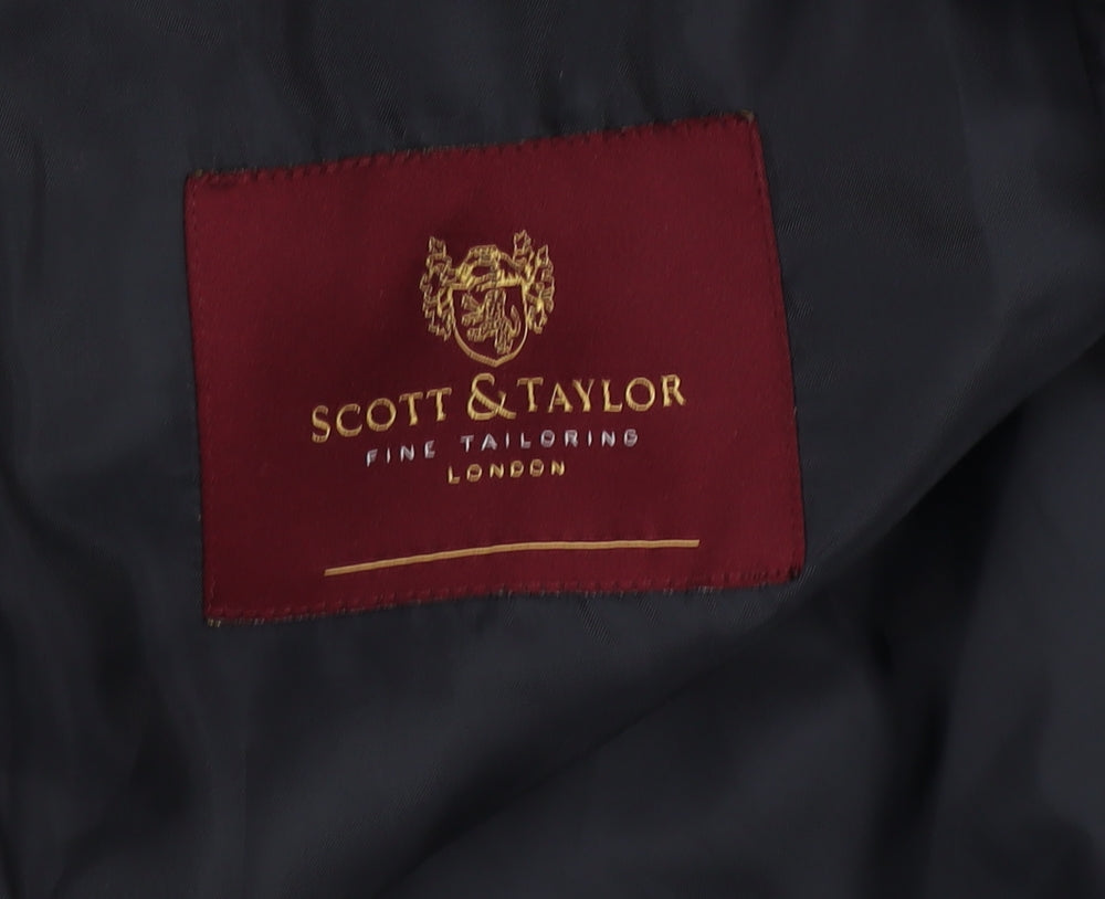Scott & Taylor Men's Blue Regular Fit Blazer Jacket 44R