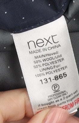 Next Men's Blue Blazer Jacket 40R Wool-Blend Business