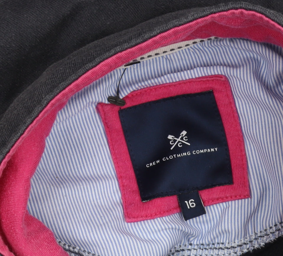 Crew Clothing Blue 1/4 Zip Sweatshirt Size 16