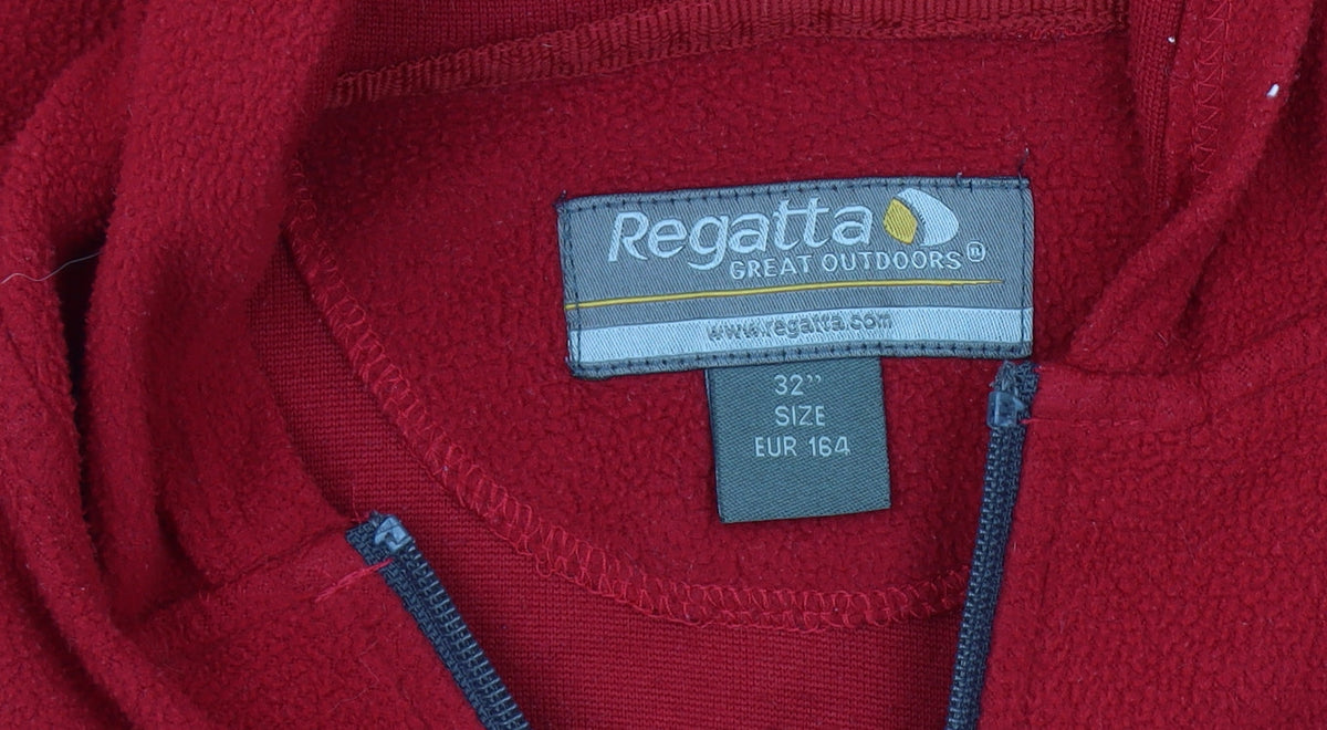 RegattaBoysRed Fleece Jacket Size 164 Hooded Casual