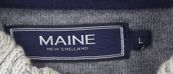 Maine New England Men's Grey Full Zip Jumper L