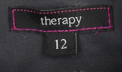 Therapy Women's Black Belted Casual Jacket Size 12
