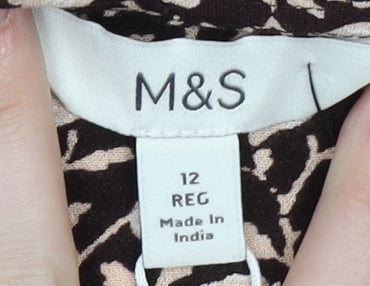 Marks & Spencer Women's Black Floral Wrap Dress