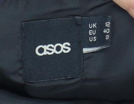 ASOS Women's Black Jumpsuit, Size 12, Regular Fit, Excellent
