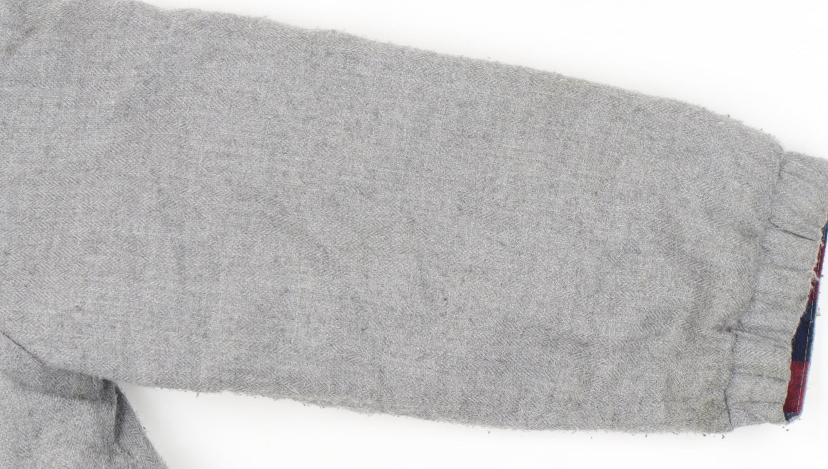 The Little White Company Boys Grey Hooded Puffer Jacket 5-6 Years