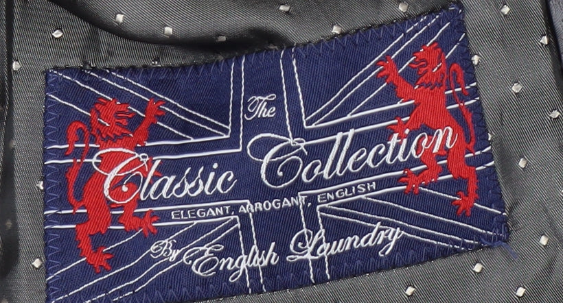 English Laundry Men's Grey Checked Blazer Size 38