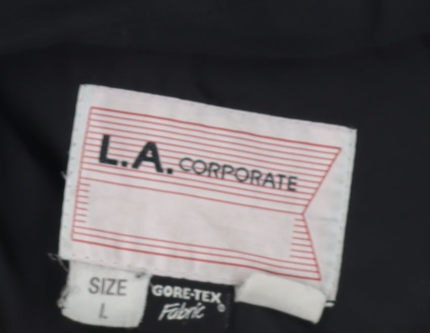 L.A. Corporate Men's Black Parka Jacket - L