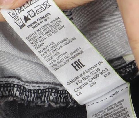 Marks & Spencer Grey Slim Fit Men's Jeans 31W 34L
