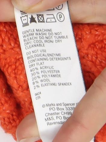 Marks & Spencer Women's Orange XL Pullover Jumper
