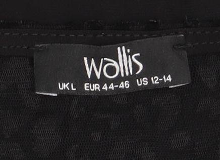 Wallis Women's Black Animal Print Top, Size 18