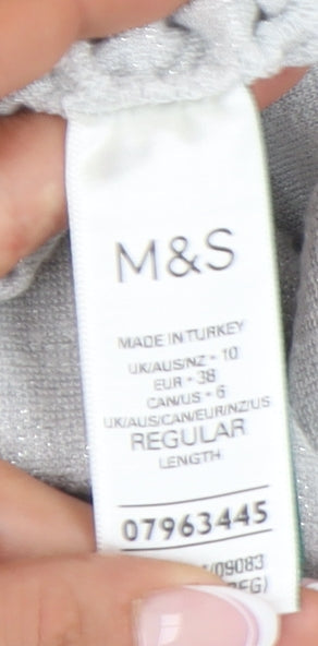 Marks & Spencer Women's Grey Sleeveless Top UK 10