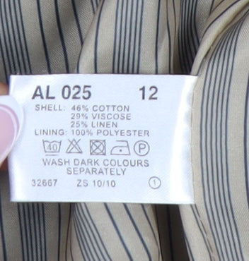 Wardrobe Women's Blue Blazer, Size 12, Classic Single-Breasted