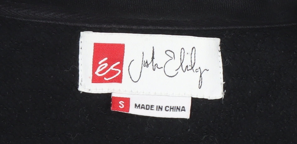 éS Men's Black Bomber Jacket, Size S, Full Zip Casual