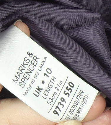 Marks & Spencer Women's Purple Knee-Length Skirt, Size 10