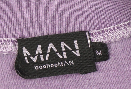 boohooMAN Men's Purple Medium Cosmic Moon T-Shirt
