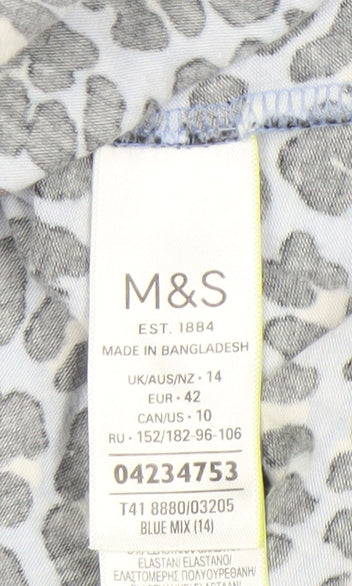 Marks & Spencer Women's Blue Animal Print Top