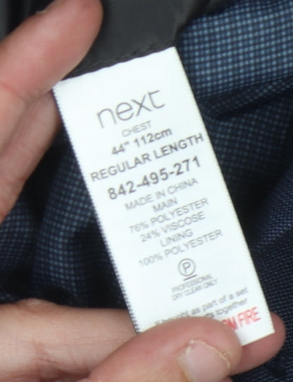 Next Men's Blue Regular Blazer, Size 44R Formal Wear
