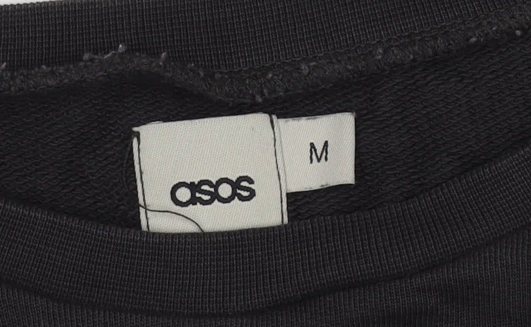 ASOS Men's Black Graphic Pullover Sweatshirt Medium