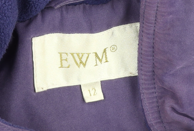 EWM Women's Purple Mid-Length Jacket Size 12