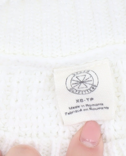 Urban Outfitters Women's XS White Chunky Knit Pullover Jumper