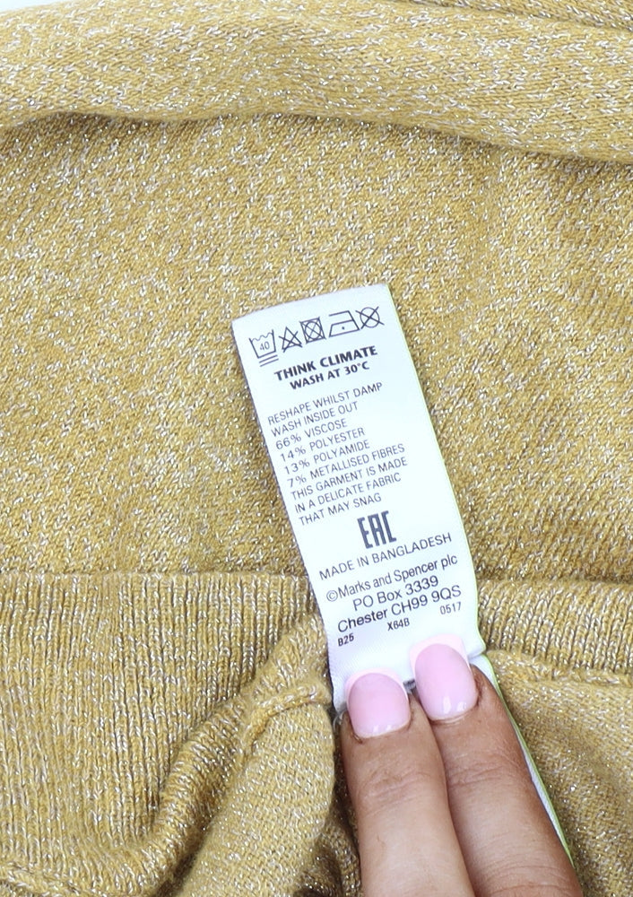 Marks & Spencer Womens Medium Gold Jumper