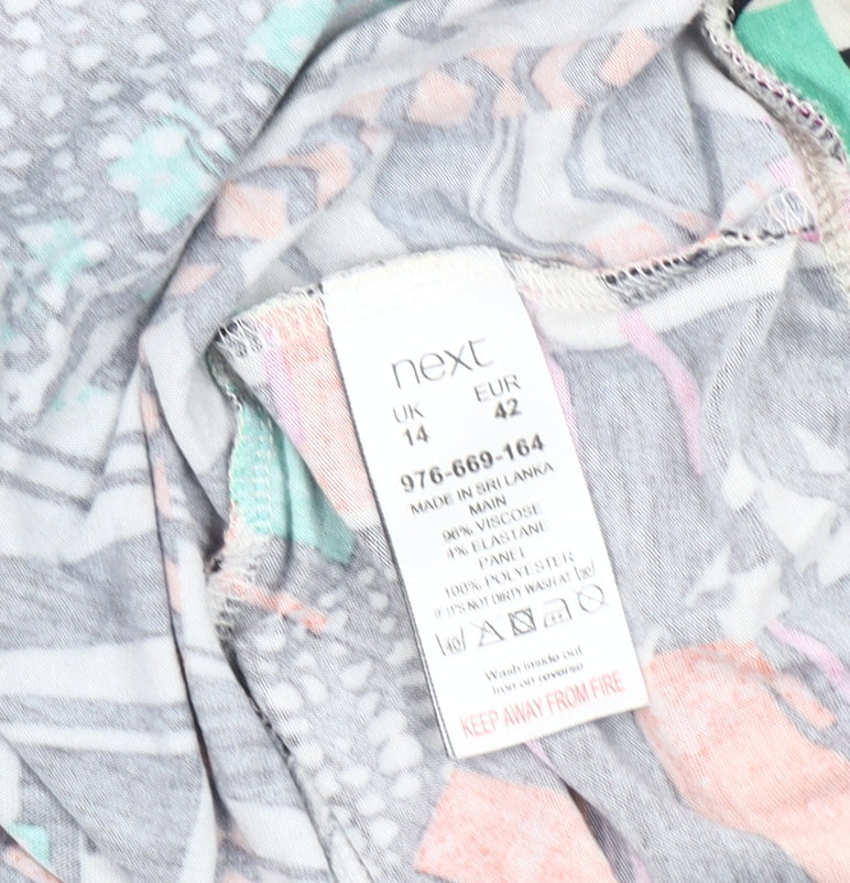 Next Women's Multicoloured Geometric Sleeveless Top Size 14