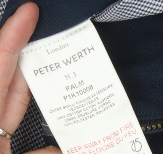 Peter Werth Men's Blue Cotton Jacket, Size S, Basic Style