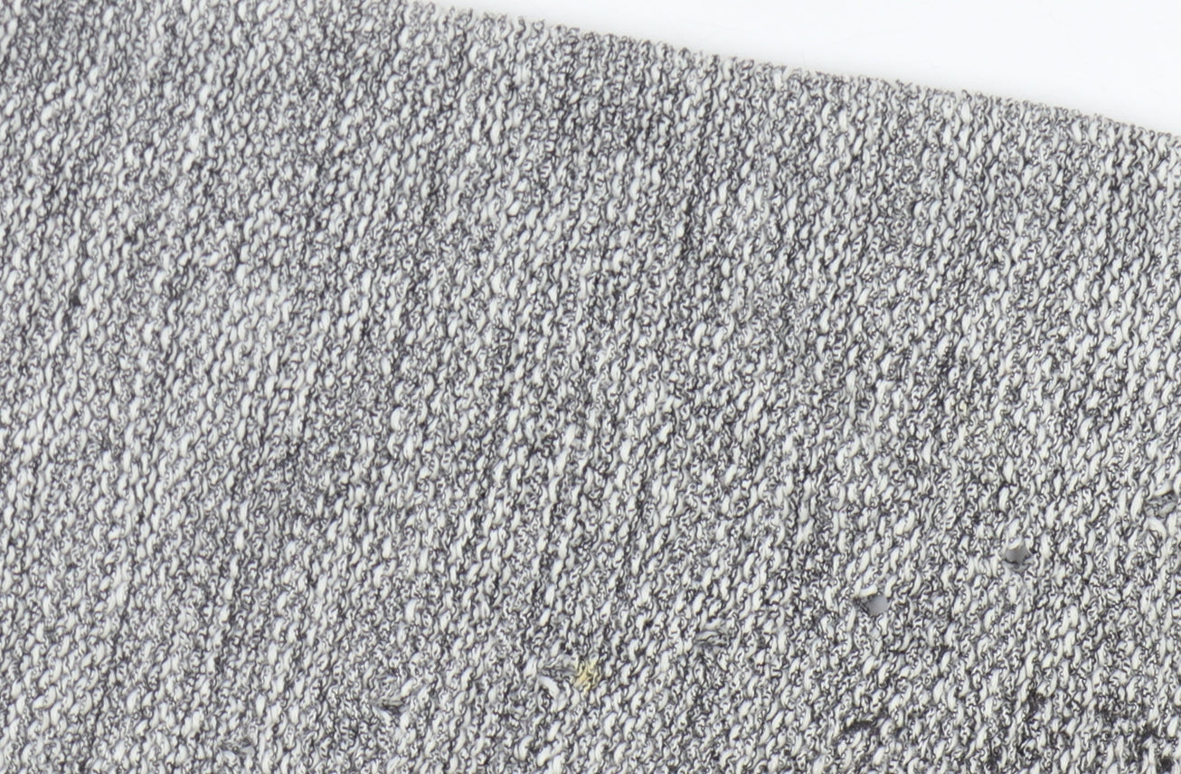 Mango Women's Grey Open Front Cardigan, Size S, Long Sleeve