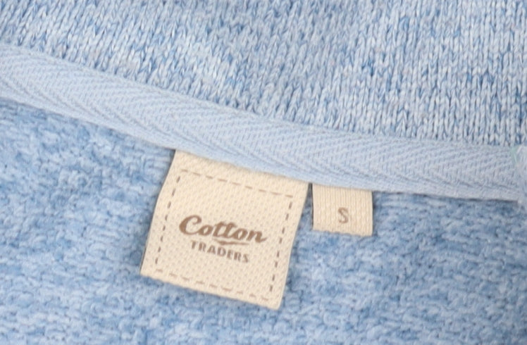 Cotton Traders Blue 1/4 Zip Sweatshirt S