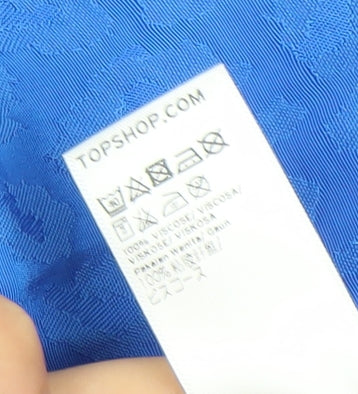 Topshop Women's Blue Dress Size 8 Viscose Elegant