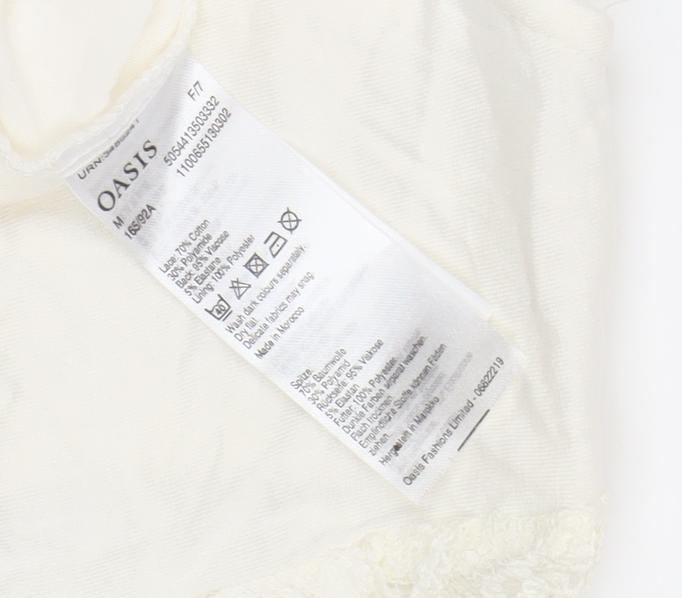 Oasis Women’s White Lace Blouse, Size M