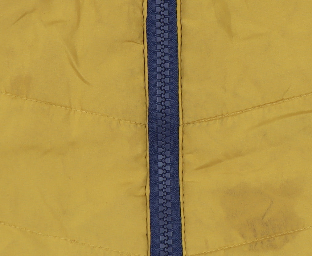 Dunnes Boys Blue Yellow Puffer Jacket 5 Years Winter Hooded