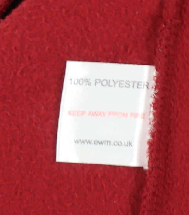 One Valley Men's Red Fleece Zip Jacket Size M